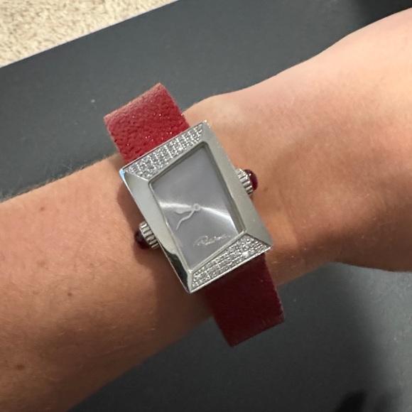 Roberto Cavalli Red and Silver Watch
